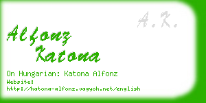 alfonz katona business card